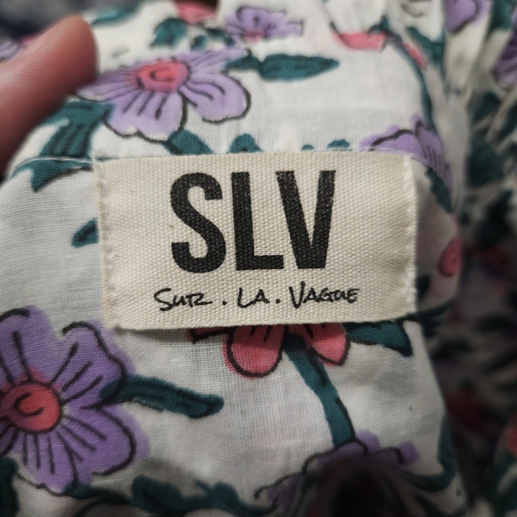 SUR LA VAGUE Women's Blouse Mini Dress o/s Puff-sleeve - Picture 8 of 9